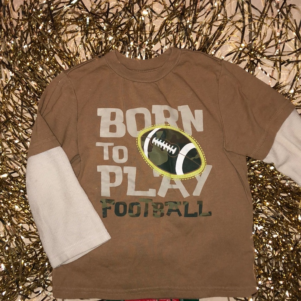 Boys Long-Sleeve Tee “Born to Play Football”